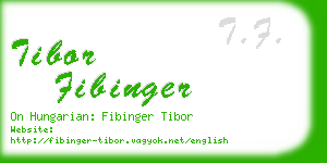 tibor fibinger business card